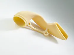 The Arburg Plastic Freeforming process provides the documentation necessary when producing aerospace components, such as these ventilation ducts made from original Ultem 9085. The Arburg Plastic Freeforming process provides the documentation necessary when producing aerospace components, such as these ventilation ducts made from original Ultem 9085.