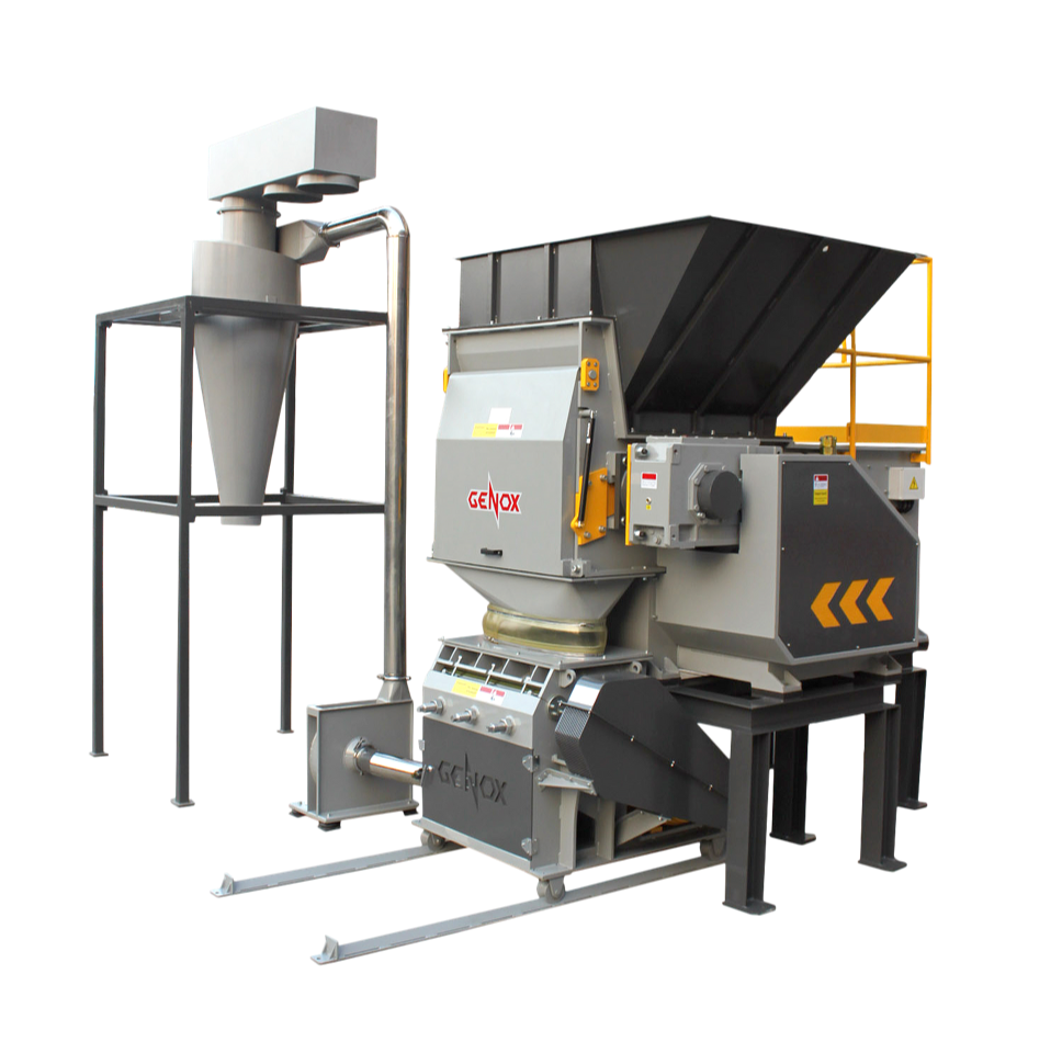The Genox GCV series combines a shredder with a granulator.