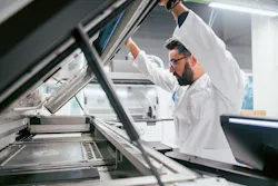 HP's Multi Jet Fusion 3D printers, like the Jet Fusion 5200, employ an inkjet array that first deposits fusing, detailing and coloring agents, and during another pass, exposes the powder bed to infrared energy that fuses the part’s layers together. The process achieves results similar to selective laser sintering. HP's Multi Jet Fusion 3D printers, like the Jet Fusion 5200, employ an inkjet array that first deposits fusing, detailing and coloring agents, and during another pass, exposes the powder bed to infrared energy that fuses the part’s layers together. The process achieves results similar to selective laser sintering.