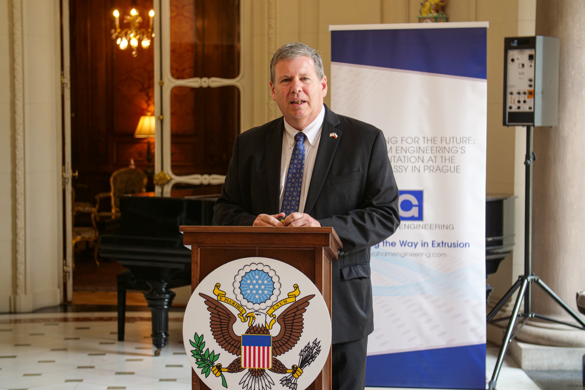 Mike Duff, VP of sales and service for Graham Engineering, spoke at an event in the Czech Republic.