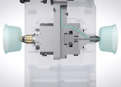 Oerlikon HRSflow's new stack mold system for thin-wall packaging employs the Xd nozzle series. Oerlikon HRSflow's new stack mold system for thin-wall packaging employs the Xd nozzle series.
