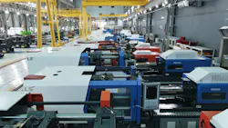 LS Mtron's injection molding machine production floor in South Korea LS Mtron's injection molding machine production floor in South Korea