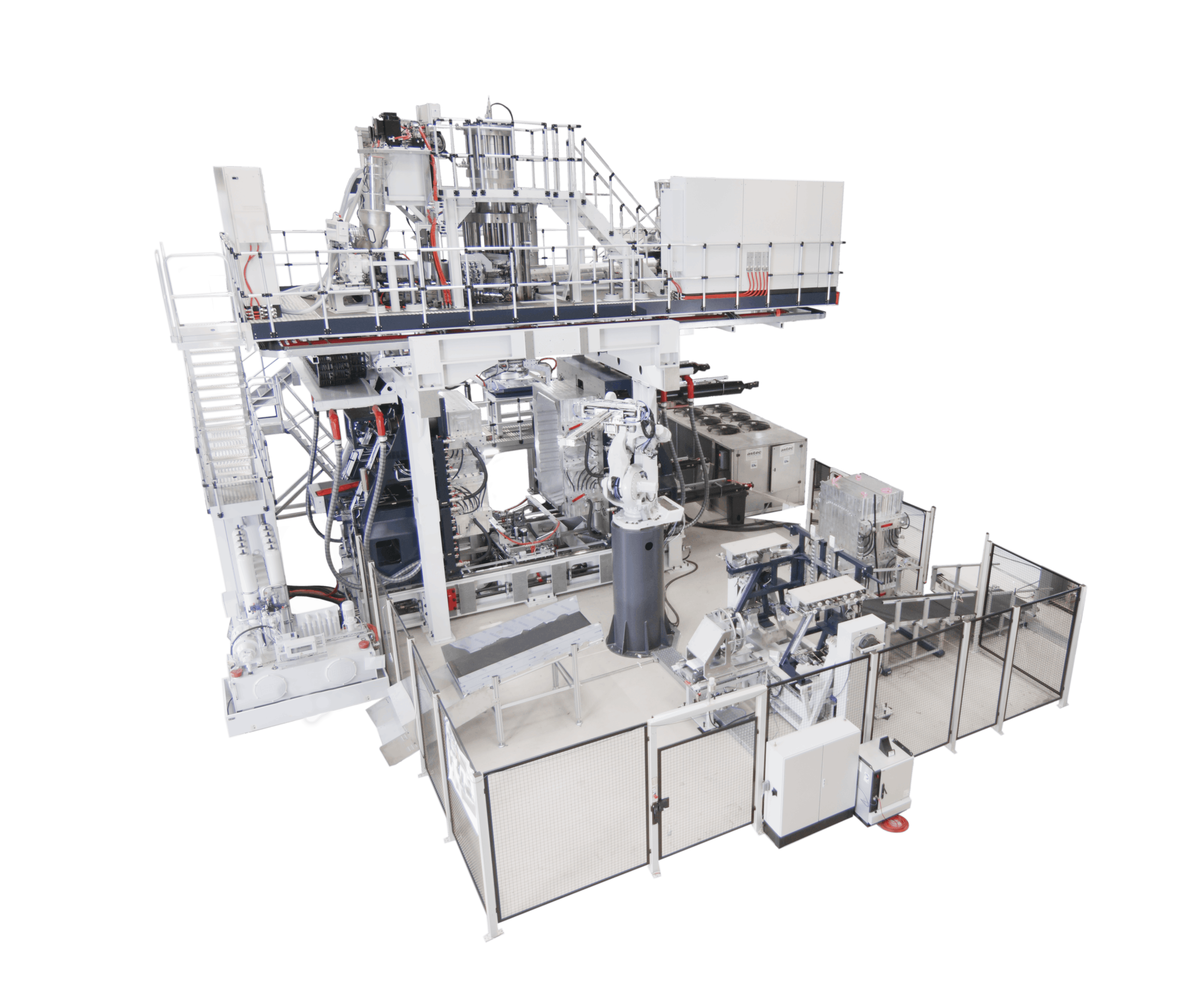 BBM has established operations in the U.S. to sell and service its blow molding machines, such as this BBM 3200.