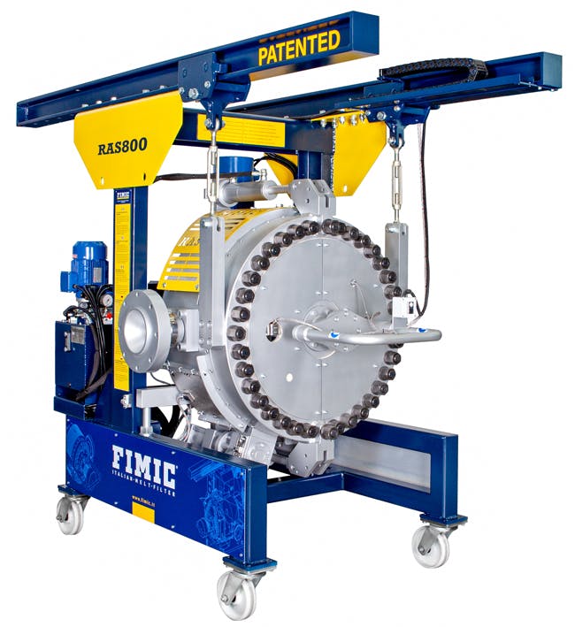 Fimic's RAS 800 is the largest in the line of melt filters.