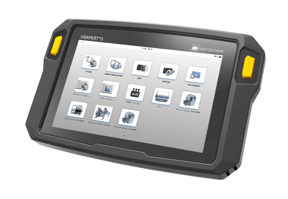 The VibXpert 3 Balancer detects vibrations in rotating machinery before they become visible.