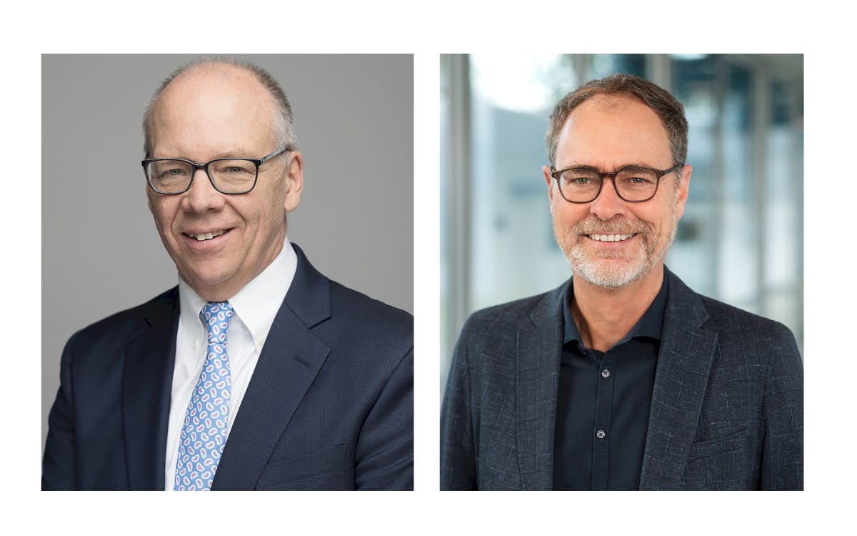 Glenn Anderson (left) and Thorsten Kuehmann