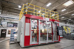 R&B Plastics Machinery debuted its RBS-E550D blow molding machine at NPE2024. R&B Plastics Machinery debuted its RBS-E550D blow molding machine at NPE2024.