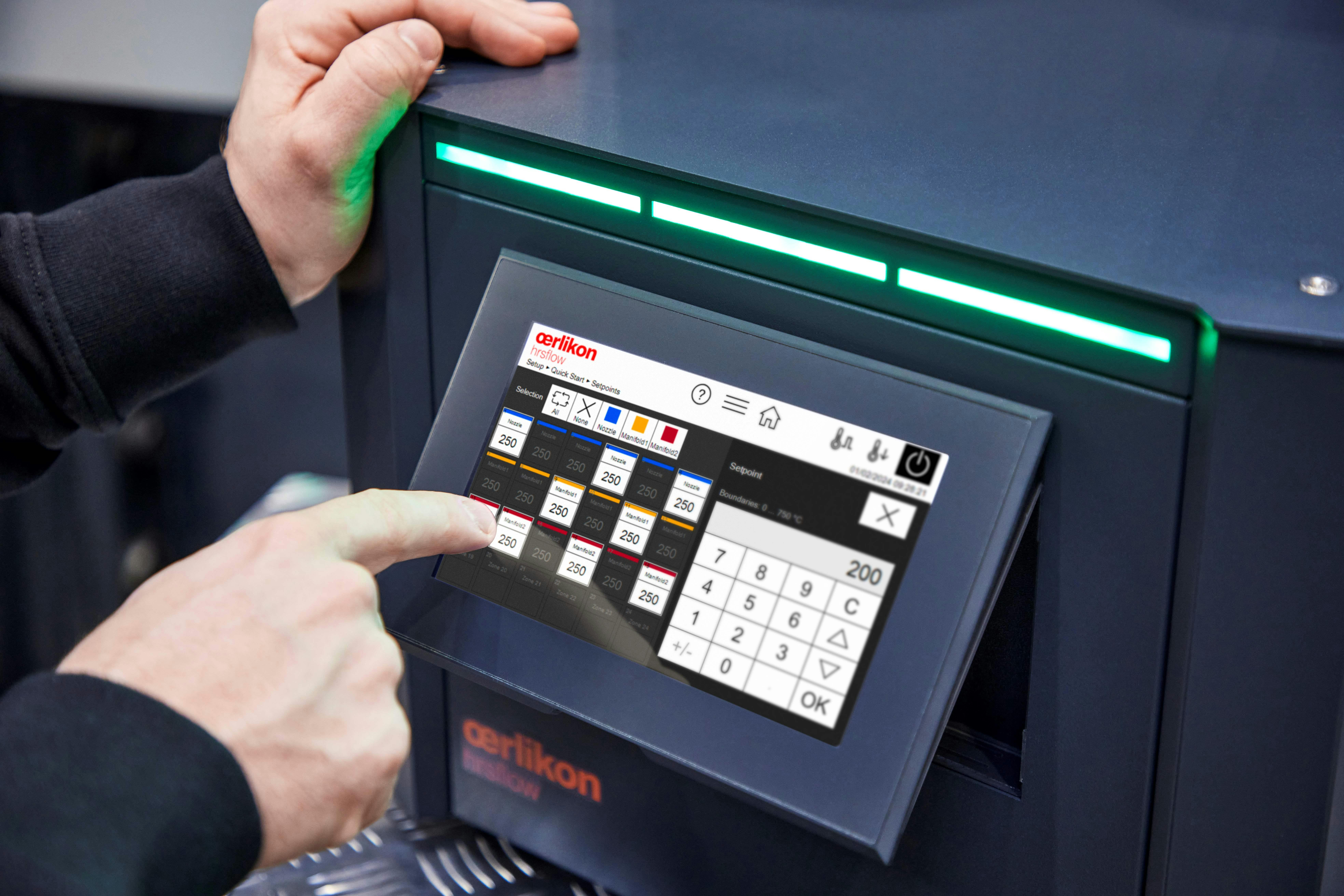 Oerlikon HRSflow's T-Flow HRS temperature controller is available in a variety of sizes and configurations. This is a Medium version.