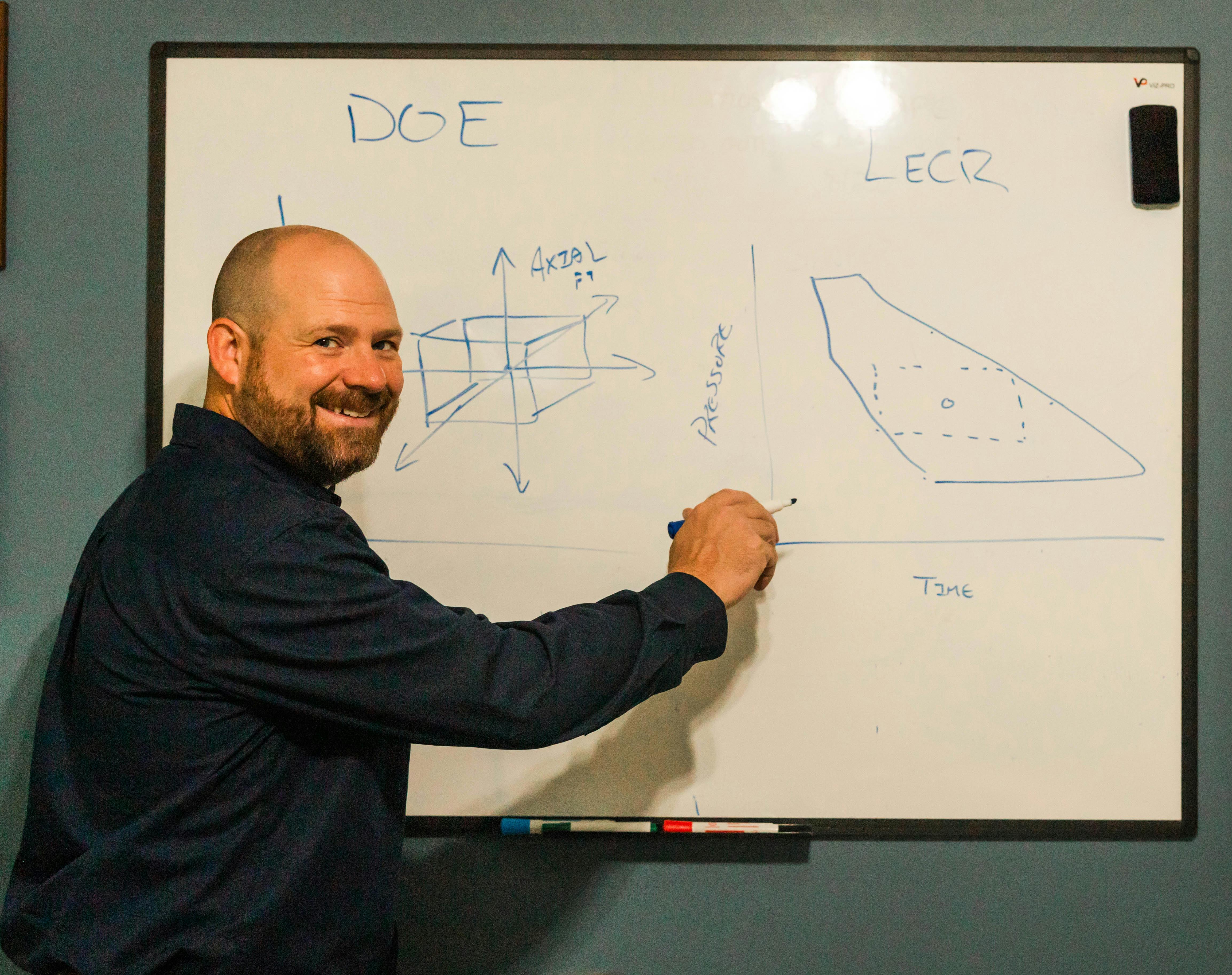 Brandon Birchmeier, who until recently worked as an injection molding expert for Procter & Gamble, has taken to whiteboards--including at NPE--to discuss molding challenges and how to solve them. Now a self-employed consultant, he's developing a YouTube channel called 'Injection Molding - The Whiteboard Sessions.'