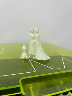 A Phrozen Mega 8K made these parts. Among the plastics it can print is a ceramic-like material that can be used to create mold cavities for prototyping. A Phrozen Mega 8K made these parts. Among the plastics it can print is a ceramic-like material that can be used to create mold cavities for prototyping.