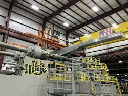 Ranger Automation Systems' RT-8000-S18 was built to tend an 8,000-ton MIlacron IMM. Ranger Automation Systems' RT-8000-S18 was built to tend an 8,000-ton MIlacron IMM.
