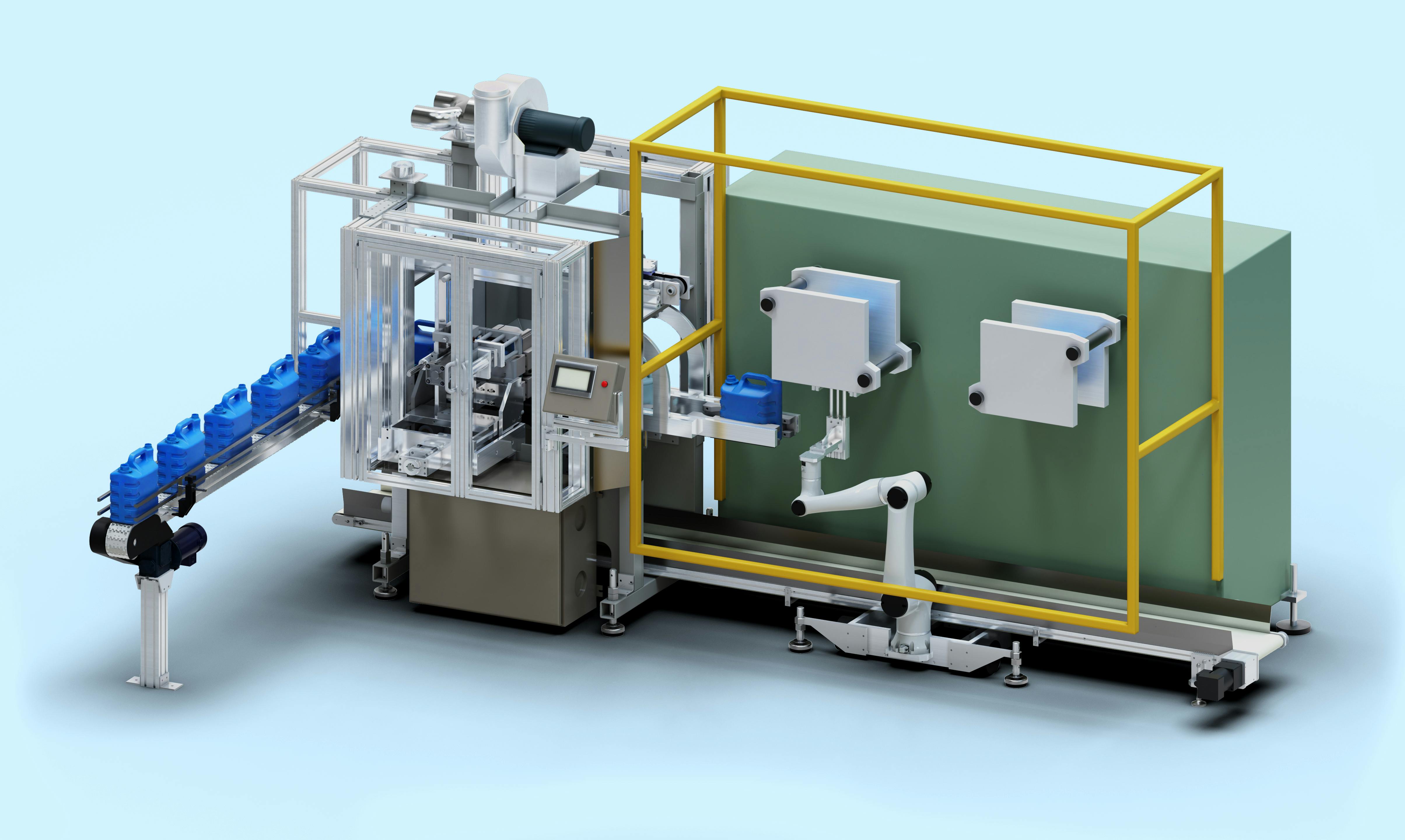 The newest version of Proco Machinery's Robopik takeout system employs a cobot.