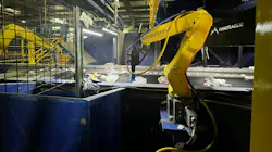 Fresno, California’s Cedar Avenue Recycling and Transfer Station (CARTS) has improved its materials-recovery rates and lessened the burden on its employees by installing robots to sort PET from three categories: pigmented or opaque PET, PET bottles and thermoforms. Fresno, California’s Cedar Avenue Recycling and Transfer Station (CARTS) has improved its materials-recovery rates and lessened the burden on its employees by installing robots to sort PET from three categories: pigmented or opaque PET, PET bottles and thermoforms.