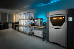 The services offered by printing farms and service providers such as Jabil illustrate the growing array of applications possible from 3D printers, including R&D; prototyping; production of jigs, fixtures and tooling; bridge production; serial production; and parts repair. The services offered by printing farms and service providers such as Jabil illustrate the growing array of applications possible from 3D printers, including R&D; prototyping; production of jigs, fixtures and tooling; bridge production; serial production; and parts repair.