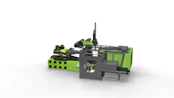 Engel's e-mac 500 injection molding machine is shown. Engel's e-mac 500 injection molding machine is shown.