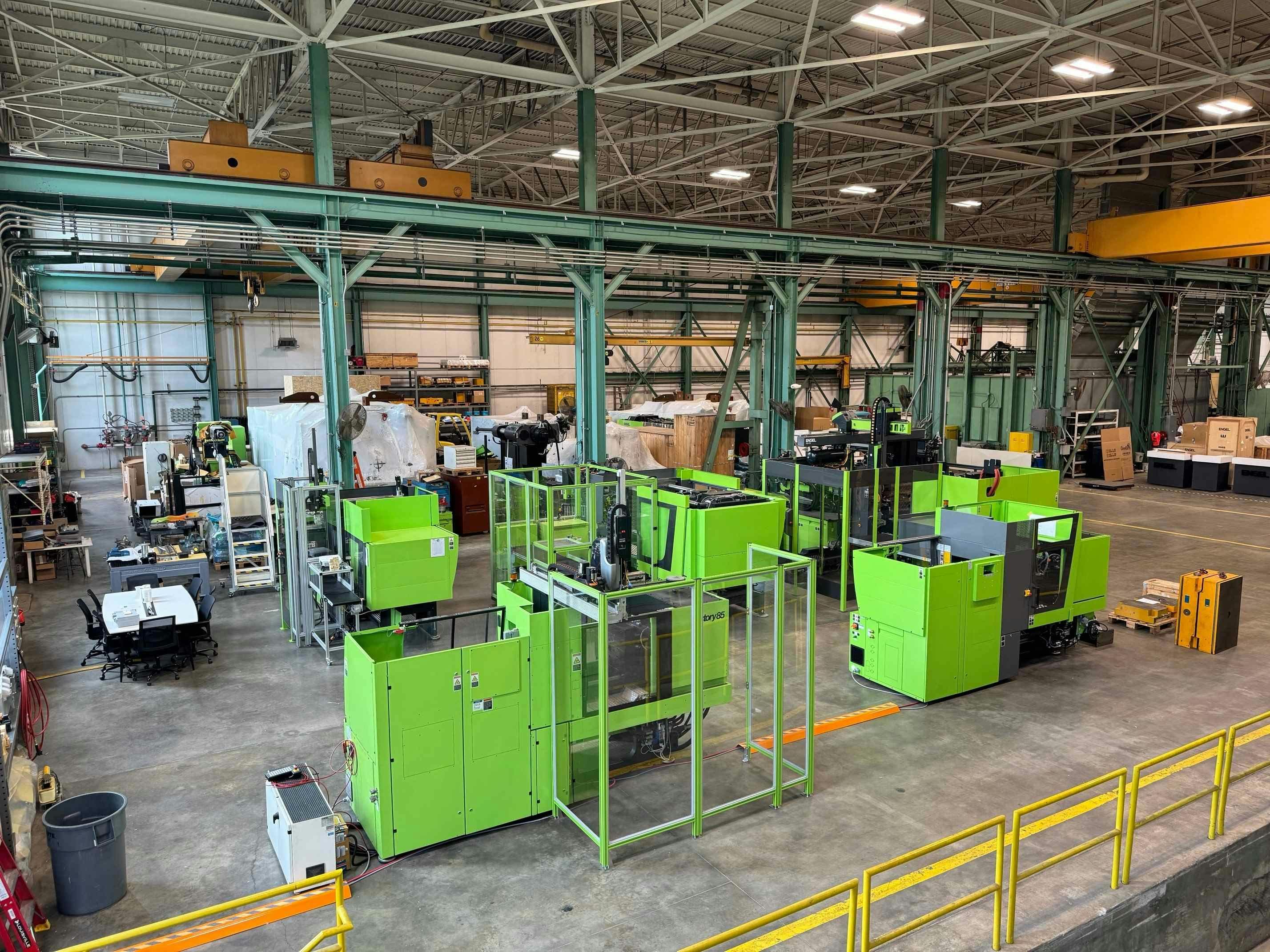 Field service technician training area used during the 8-week course all new service technicians must complete