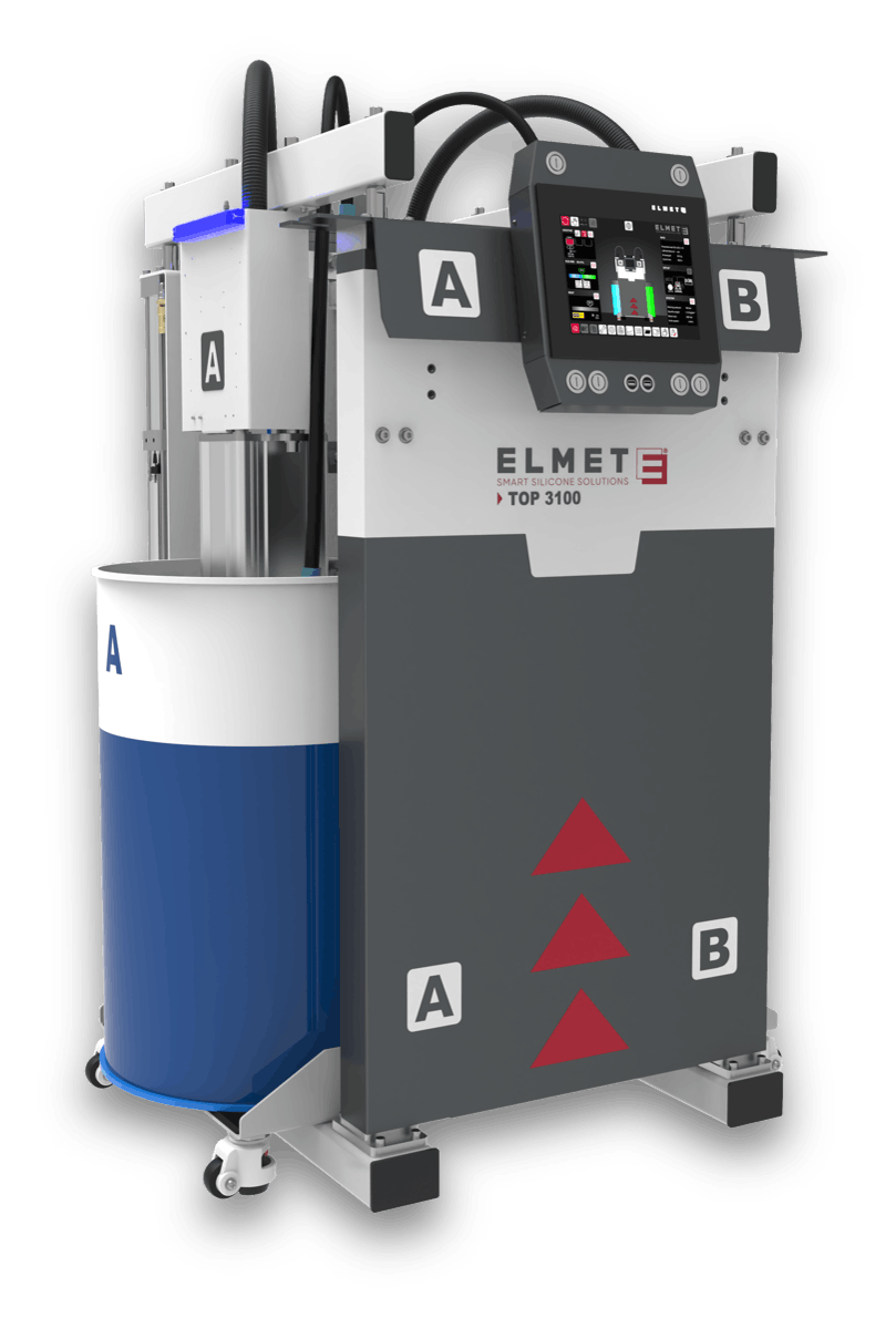 Elmet's Top 3100 LSR dosing system features the company's new M-Type pump.