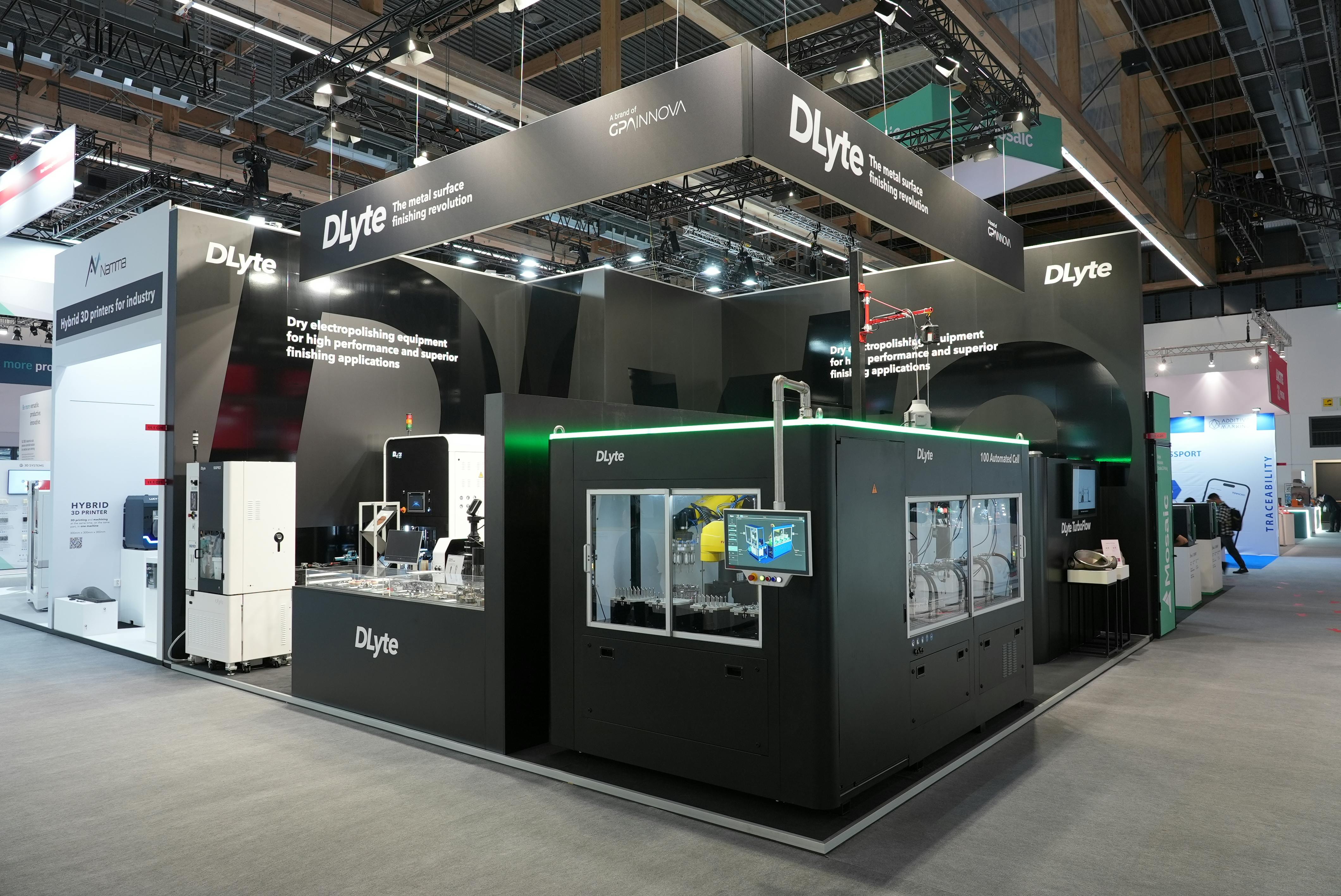 The DLyte 100 cell from GPainnova automates polishing of parts.