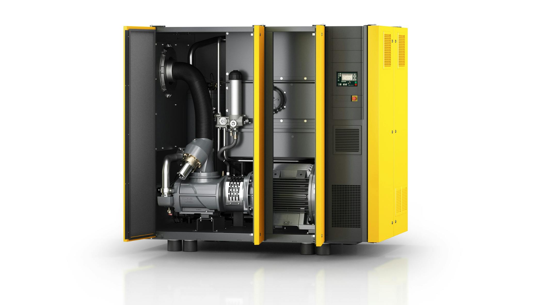 Kaeser's 150-horsepower SFC 110M compressor features a new airend, called the Sigma Profile.
