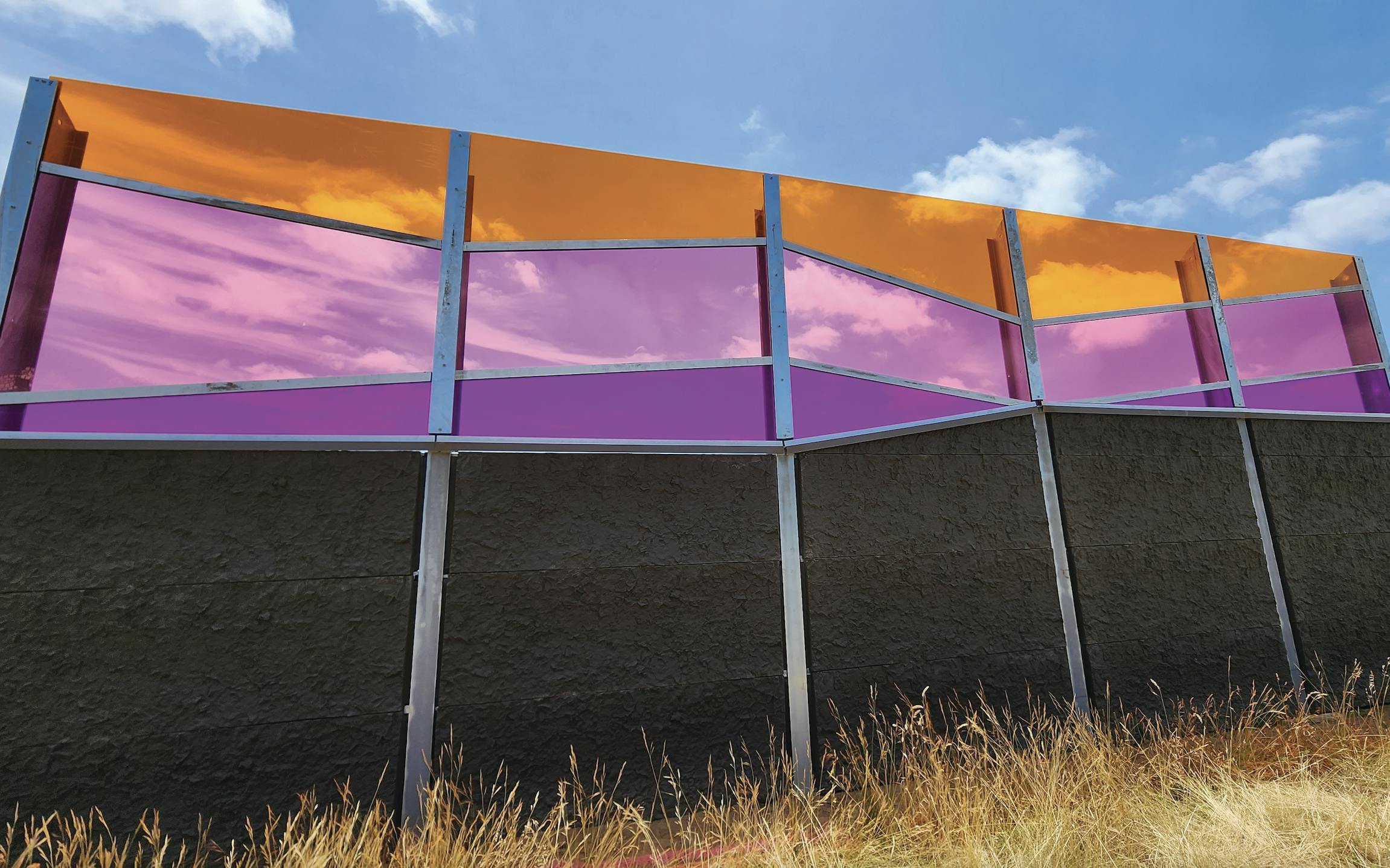 RMP Global's recycled plastic noise wall panels are light enough to be installed by hand, without a crane.