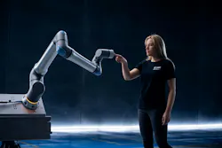Universal Robots says the UR15 cobot is fast and agile. Universal Robots says the UR15 cobot is fast and agile.