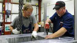 Mold repair and service make up a big part of Decatur Mold's business. Rhonda Lustenberger, majority owner and president of the North Vernon, Ind., mold making plant, says, 'repair work takes a different skill set that I think a lot of people don't have,' compared with building new molds, which 'can be more scientific.' Mold repair and service make up a big part of Decatur Mold's business. Rhonda Lustenberger, majority owner and president of the North Vernon, Ind., mold making plant, says, 'repair work takes a different skill set that I think a lot of people don't have,' compared with building new molds, which 'can be more scientific.'