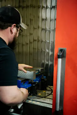 A Velocity Group technician sets up an injection mold to be machined on a five-axis CNC machine. Despite being in a rural area. the Byesville, Ohio, company has surmounted labor challenges by building a positive impression in the community as a good employer. A Velocity Group technician sets up an injection mold to be machined on a five-axis CNC machine. Despite being in a rural area. the Byesville, Ohio, company has surmounted labor challenges by building a positive impression in the community as a good employer.