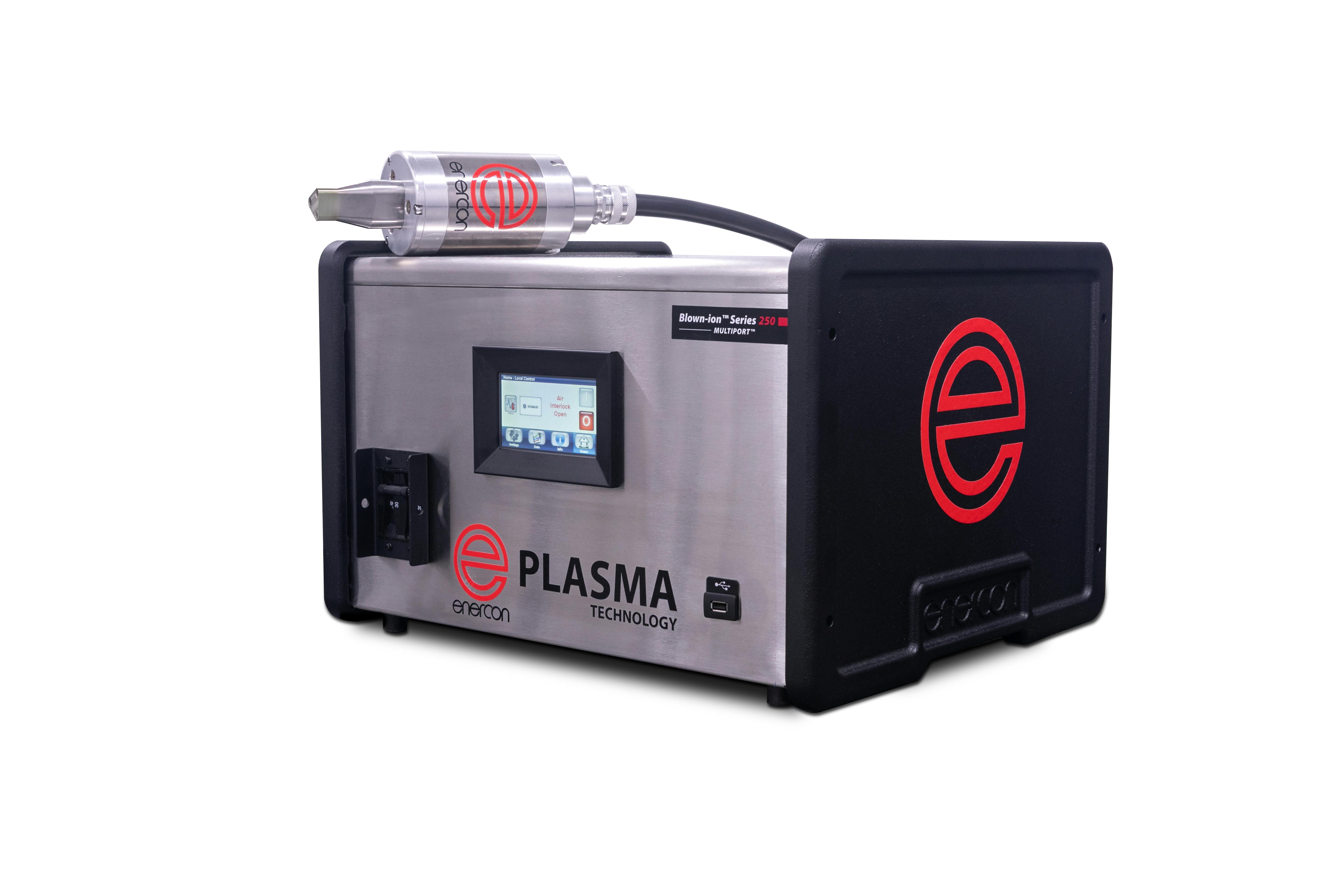 Enercon's Blown-ion 250 treats surfaces at widths up to 1 inch.