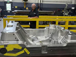 Doug Brockman, Cavalier Tool General Manager, with a mold. Doug Brockman, Cavalier Tool General Manager, with a mold.