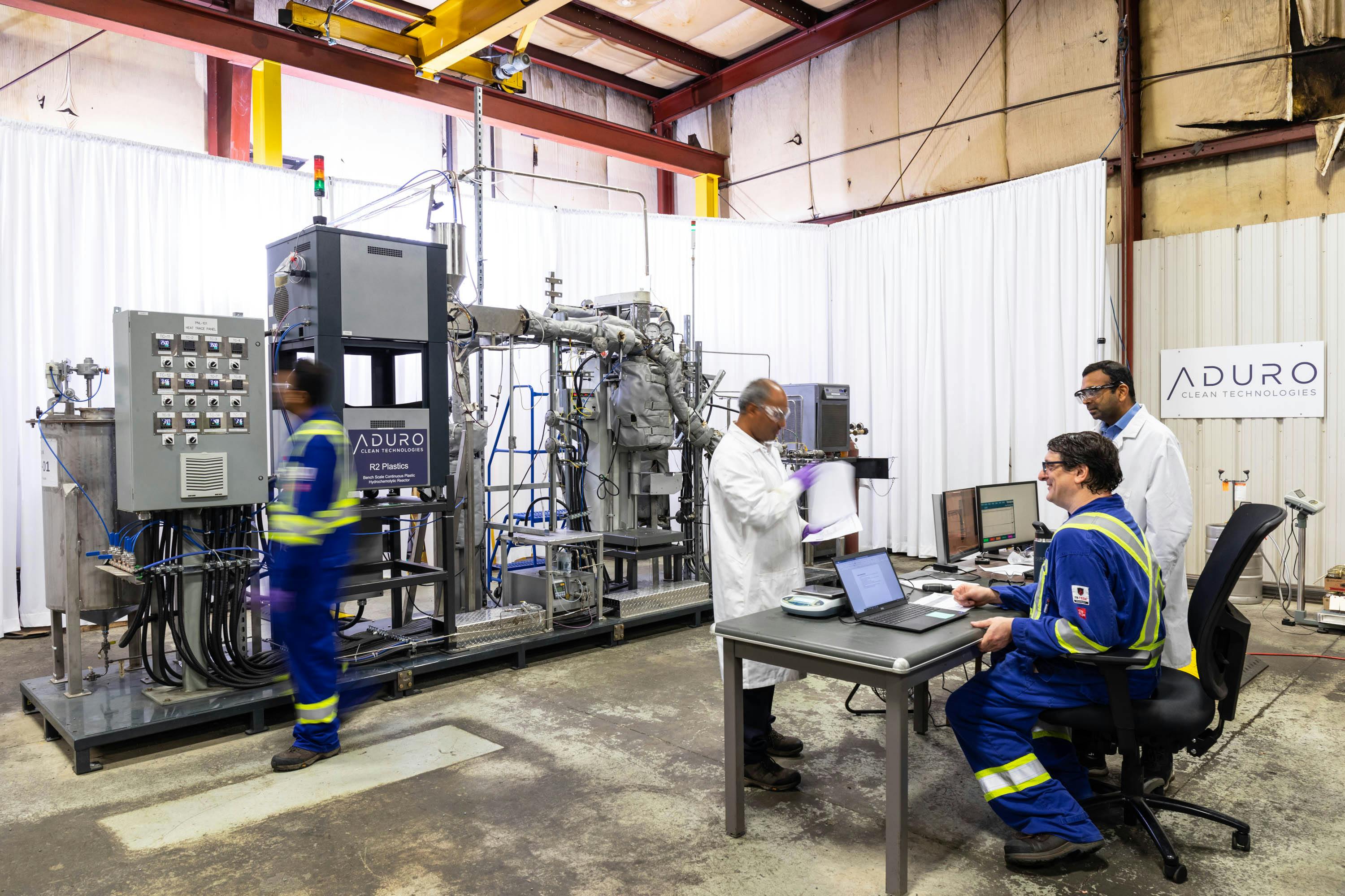 Advanced recycling plants, like this one, generally use either heat or chemicals, or both, to turn waste plastics back into monomers that can be re-processed as plastics.