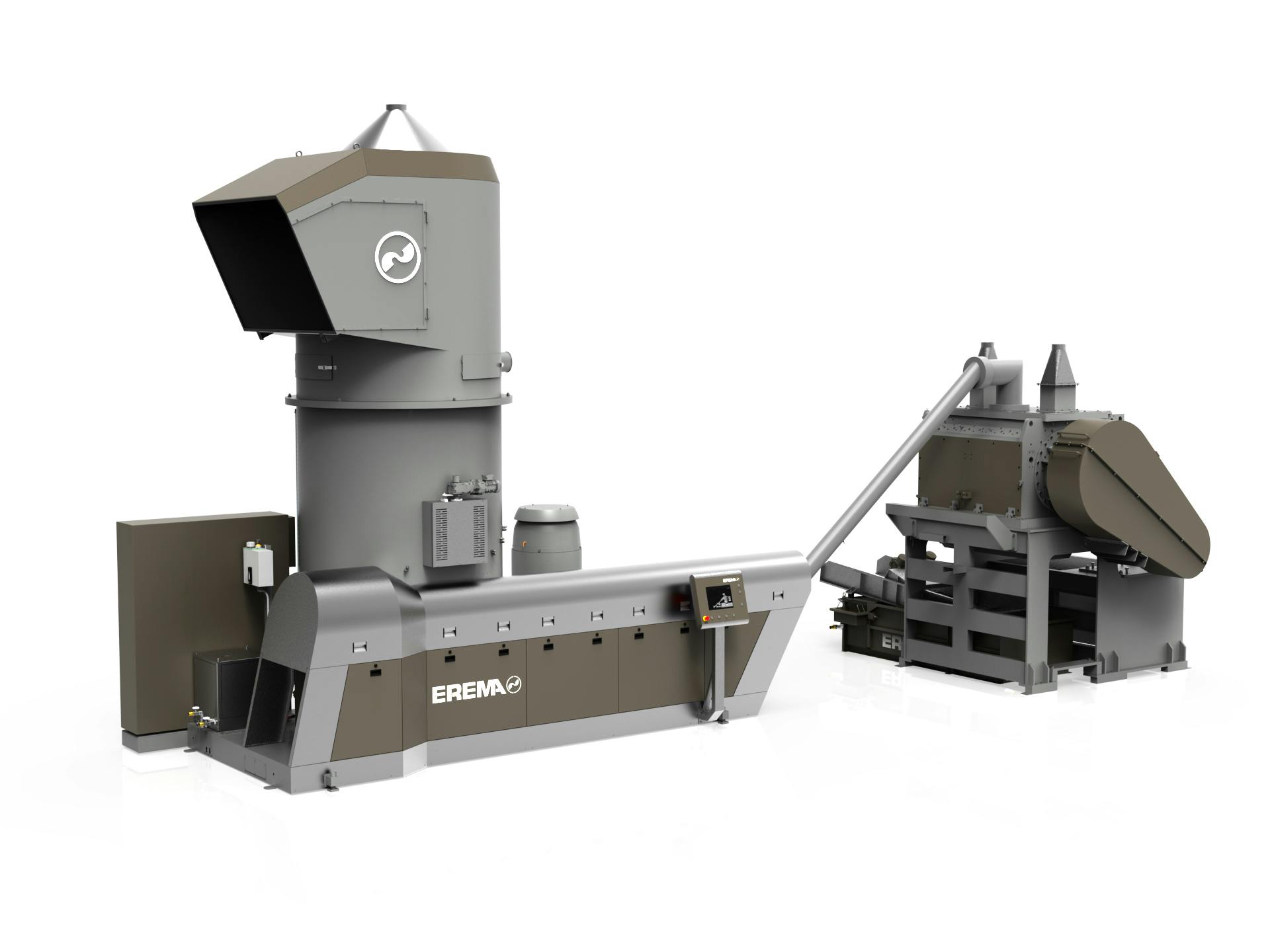 Erema's Agglorema can handle heavily contaminated film prior to chemical or mechanical recycling.