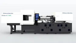 Shibaura's S-GenXt 180-7a hydraulic injection molding machine for packaging. Shibaura's S-GenXt 180-7a hydraulic injection molding machine for packaging.