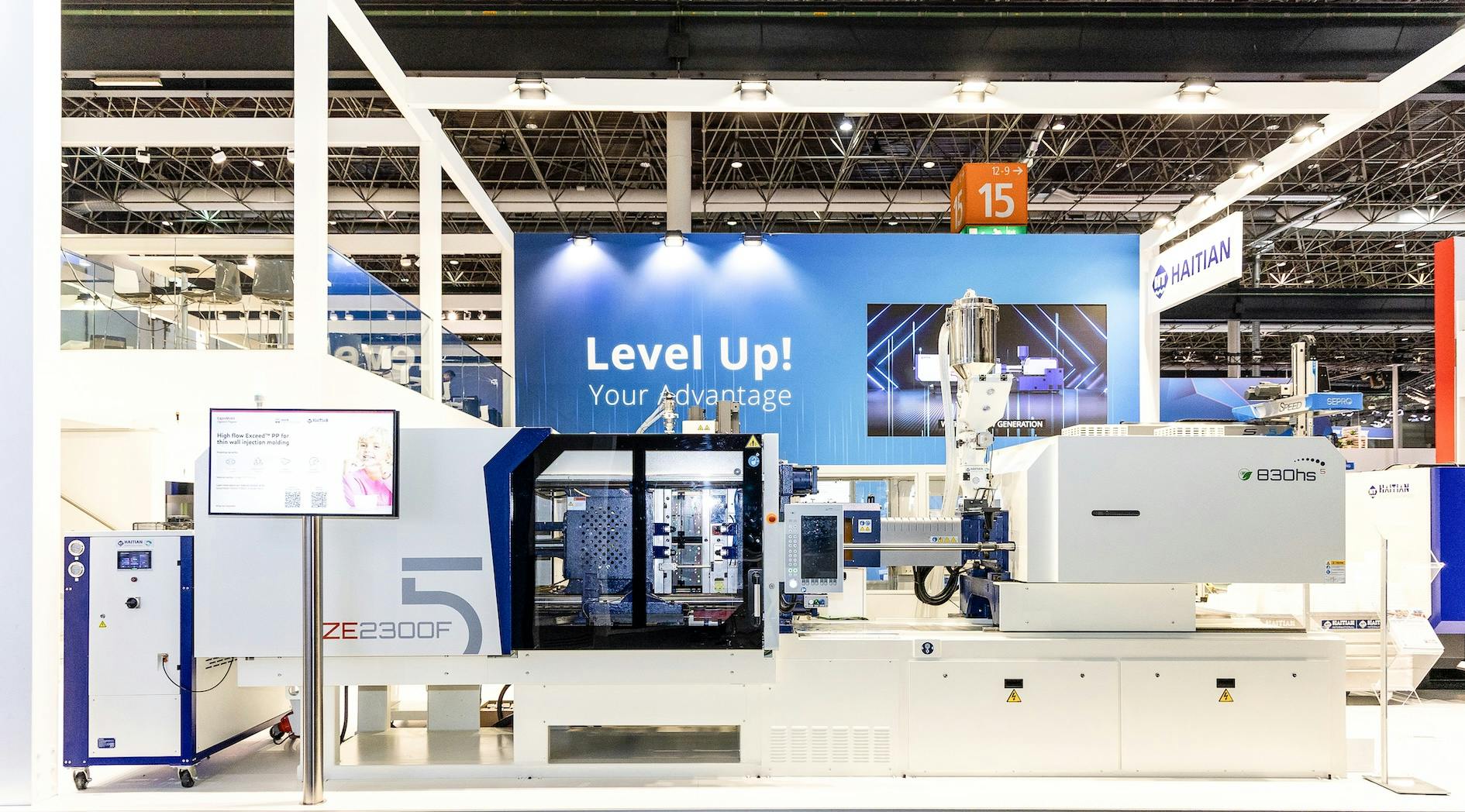 Haitian's latest-generation Zhafir Zeres F high-speed electric injection molding machine includes AI-supported mold protection and monitoring.