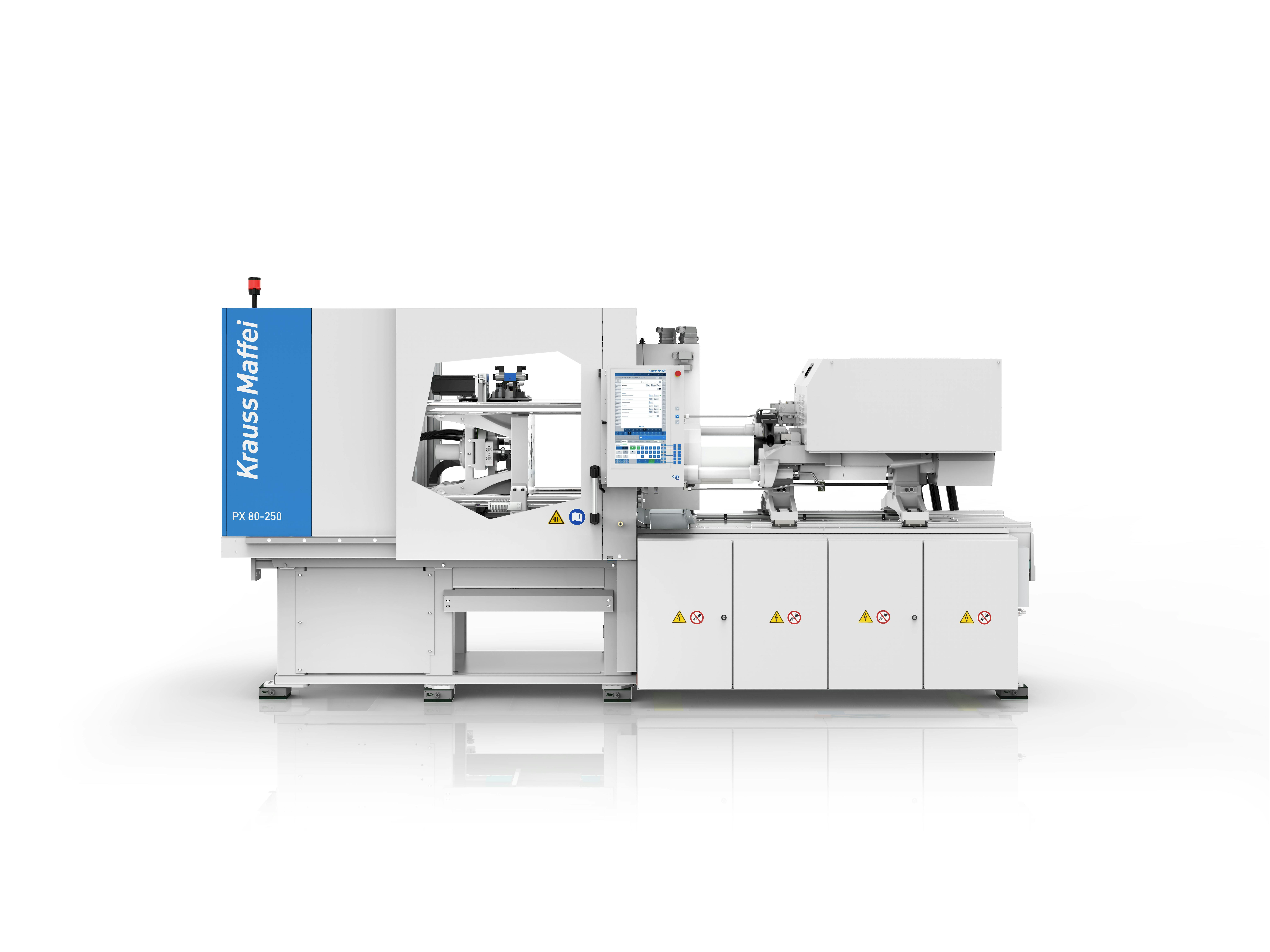 KraussMaffei's redesigned PX series of all-electric injection molding machines is more efficient, compact and easy to operate.