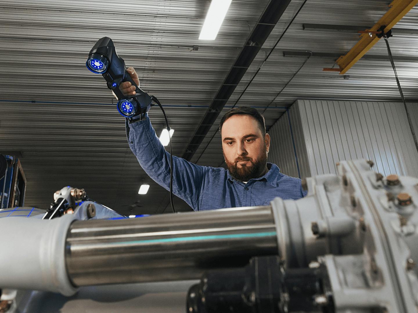 The lightweight HandyScan Black Elite can be operated with one hand.