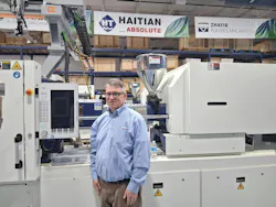 Glenn Frohring works at the Parma, Ohio, facility of Absolute Haitian Inc., which he owns with two partners. The facility ships parts, including screws, barrels and automation equipment, to customers and offers training on injection molding machines and robots on site. Glenn Frohring works at the Parma, Ohio, facility of Absolute Haitian Inc., which he owns with two partners. The facility ships parts, including screws, barrels and automation equipment, to customers and offers training on injection molding machines and robots on site.