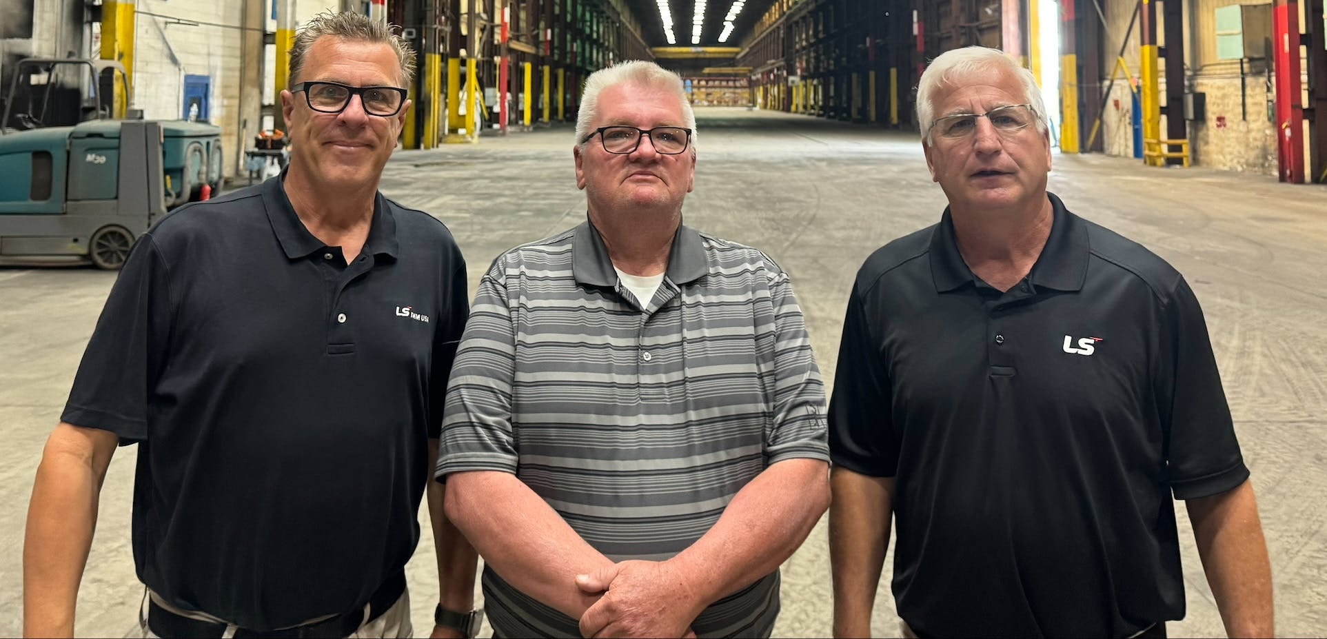 Peter Gardner (left) has retired from the presidency of LS IMM USA but will remain as chief advisor. The management team includes John Wiley (center), VP of operations, and Paul Caprio (right), who has taken over the position of president from Gardner.