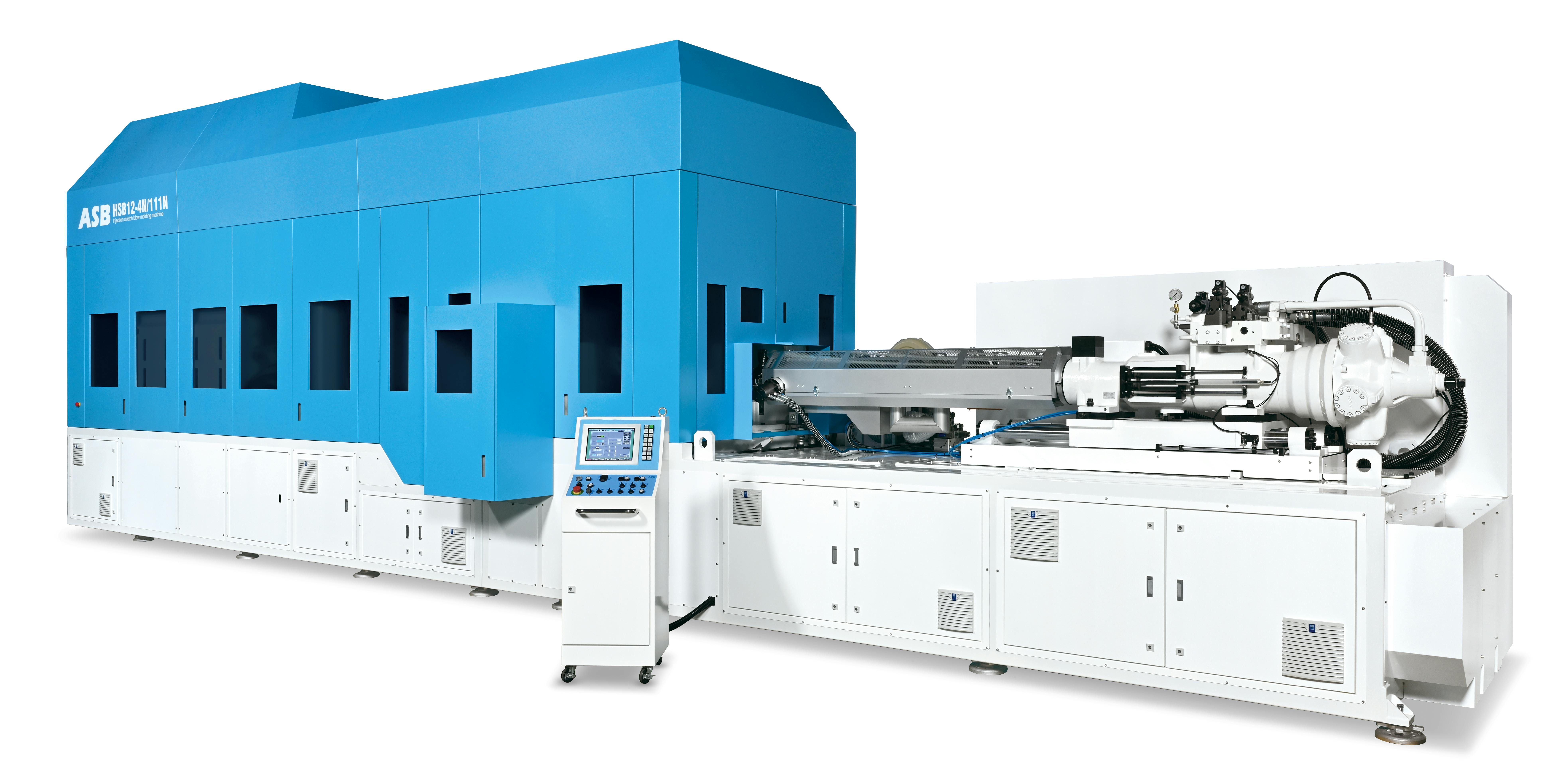 Nissei ASB calls its HSB12-4N/111N the first 1.5-step, double-blow heat-set machine.