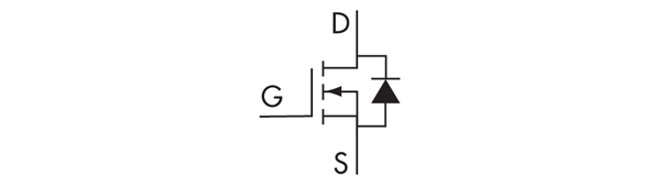 diagramma schematico di un MOSFET SiC