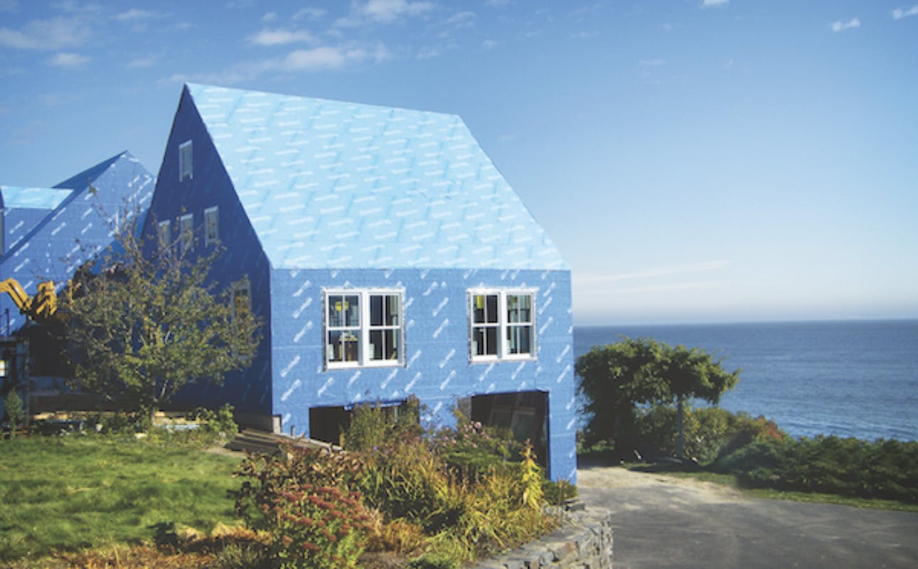 Read more about the Henry Blueskin VP100 air barrier membrane, below