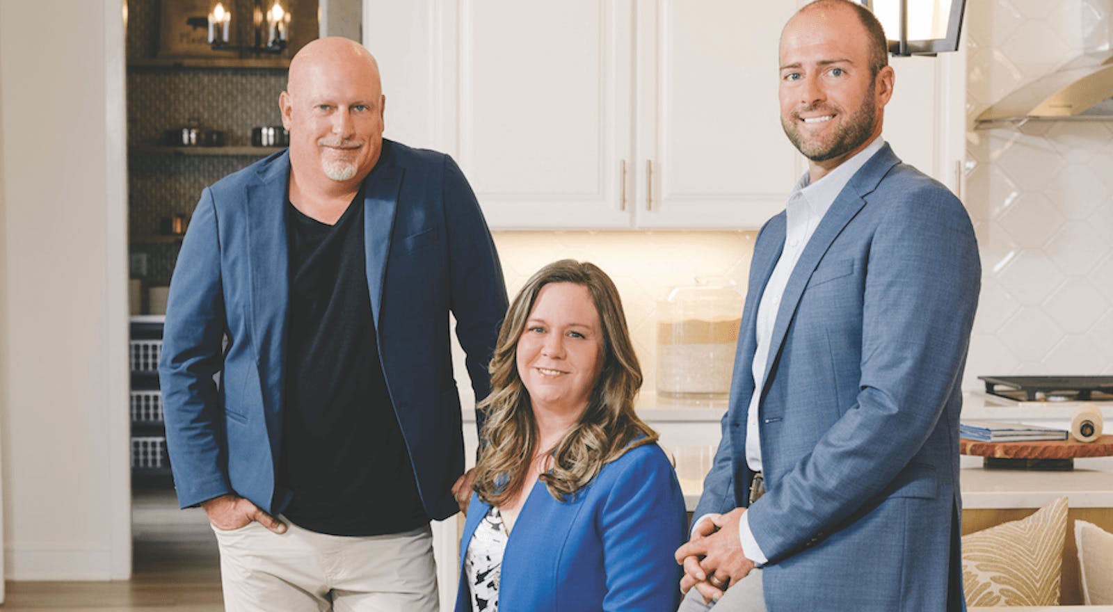 Leaders With Vision (L-R): Brian Davidson, group president of new homes; Julie van der Vate, CFO and group president of finance; and EVP Kevin Rabil carry on a legacy of progressive thinking and action that keeps Van Metre Homes in control of its destiny as a market-leading builder.