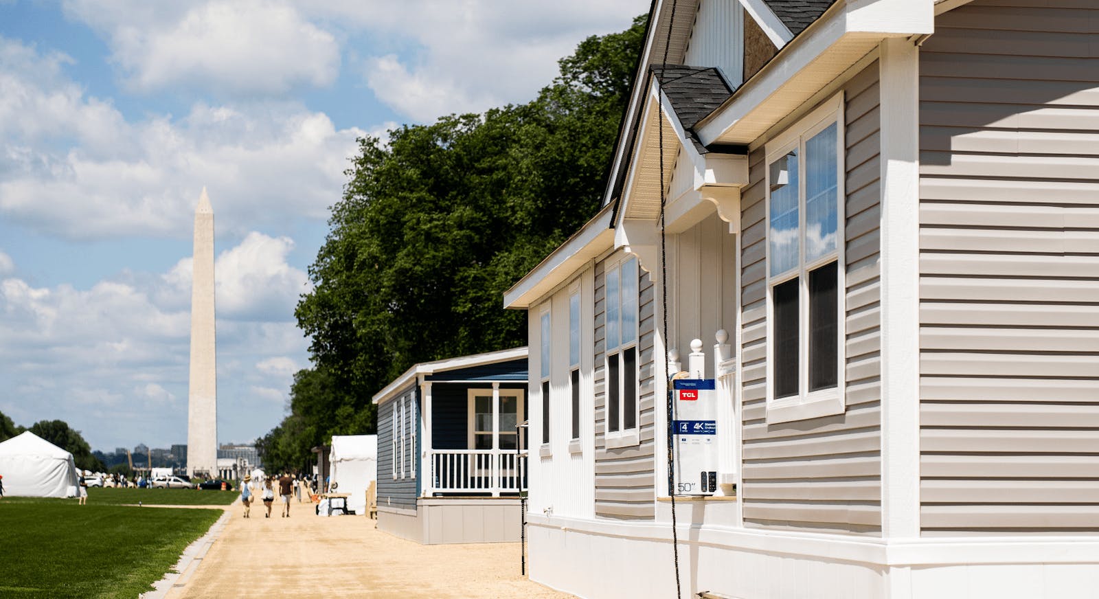 Housing prototypes at the 2019 Innovative Housing Showcase on the National Mall. | Photo: courtesy Department of Housing and Urban Development