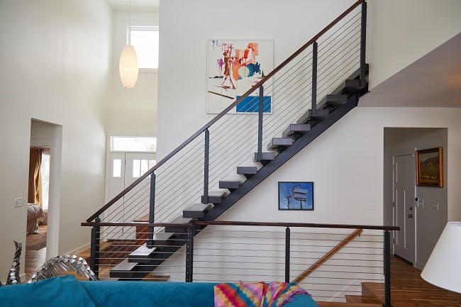 Viewrail Flight Floating Stairs Open Up A Space That Is Normally Encased In Drywall