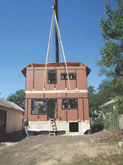 Modular Home Being Set In Oak Park, Ill Modular Home Being Set In Oak Park, Ill