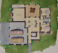 2019 Professional Builder Design Awards Silver Single Family 2001 to 3100 sf main level plan 2019 Professional Builder Design Awards Silver Single Family 2001 to 3100 sf main level plan