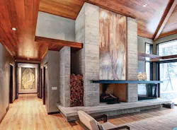 2019 Professional Builder Design Awards Honorable Mention Custom Home Shorecliff interior living room fireplace 2019 Professional Builder Design Awards Honorable Mention Custom Home Shorecliff interior living room fireplace