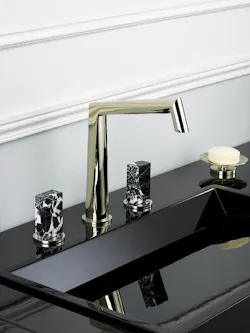 THG Montaigne faucet collection in brass with crystal knobs THG Montaigne faucet collection in brass with crystal knobs