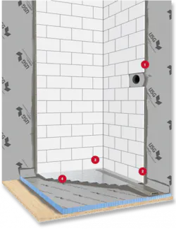 USG Durock Brand Curbless Shower System USG Durock Brand Curbless Shower System