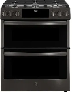 3 GE Profile 30 Inch Smart Slide In Gas Range in black stainless steel range front 59d3e0d1a8bb0 3c710 3 GE Profile 30 Inch Smart Slide In Gas Range in black stainless steel range front 59d3e0d1a8bb0 3c710
