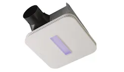 Broan-Nutone Roomside Bath Fan With Vital Vio SurfaceShied Disinfecting Light Purple Light On silo Broan-Nutone Roomside Bath Fan With Vital Vio SurfaceShied Disinfecting Light Purple Light On silo